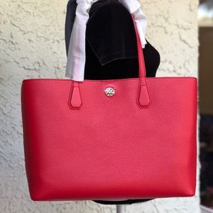 Tory Burch perry tote handbag liberty red